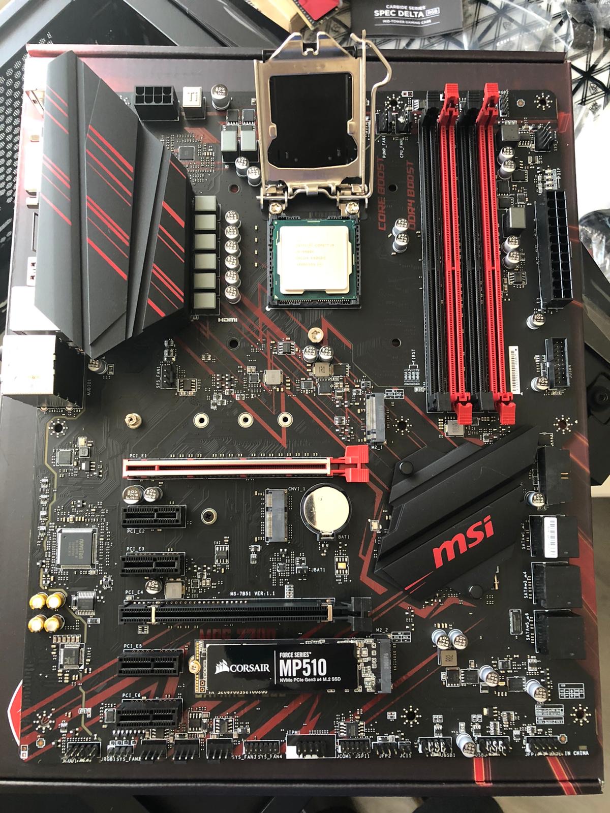 New Motherboard and CPU Installation